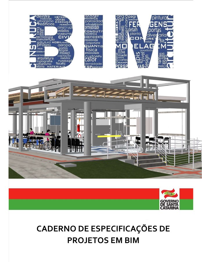 Capa do Caderno de Especificações de Projetos em BIM de Santa Catarina